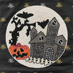 Halloween Haunted House Round Beaded Placemat