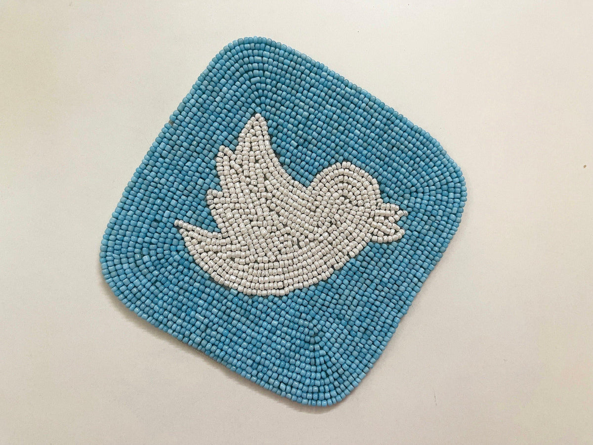 Social Media Beaded Coasters - Set of 6