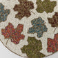 Maple leaf Round Beaded Placemat