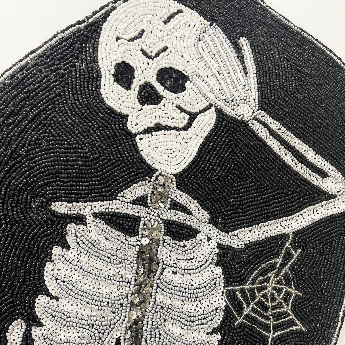 Halloween Skeleton Beaded Table Runner