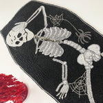 Halloween Skeleton Beaded Table Runner