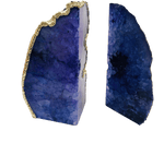 Indigo Plated Agate Bookends