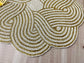 Intertwined Scallop Round Beaded Placemat - GoldWhite - MAIA HOMES