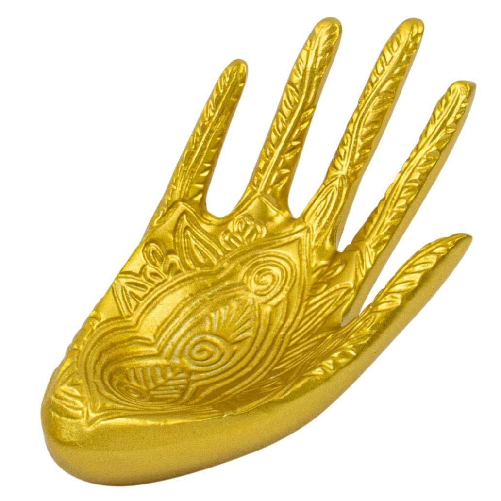 Intricate Carved Henna Hand Gold