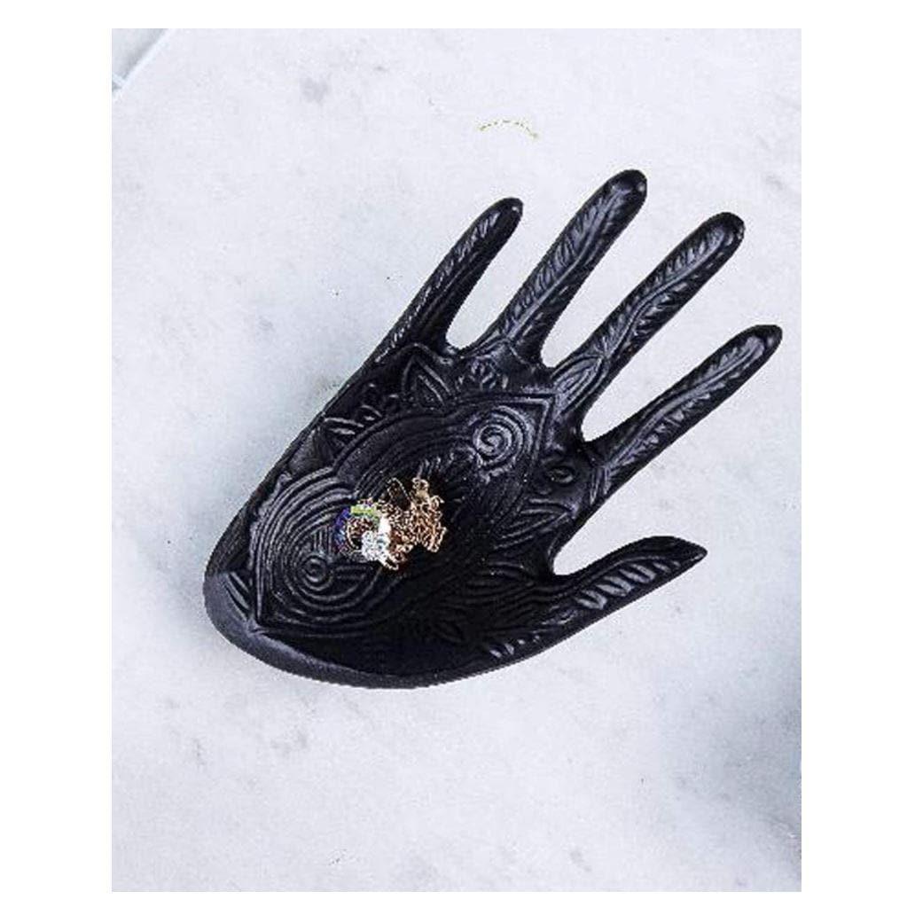 Intricate Carved Henna Hand Black