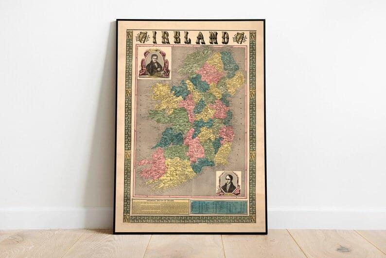 Ireland Map Print| Art History