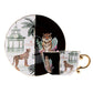 Irregularly Chinoiserie Tiger Mug and Saucer Set - MAIA HOMES