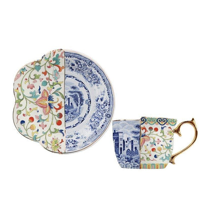 Irregularly Chinoiserie Tiger Mug and Saucer Set - MAIA HOMES