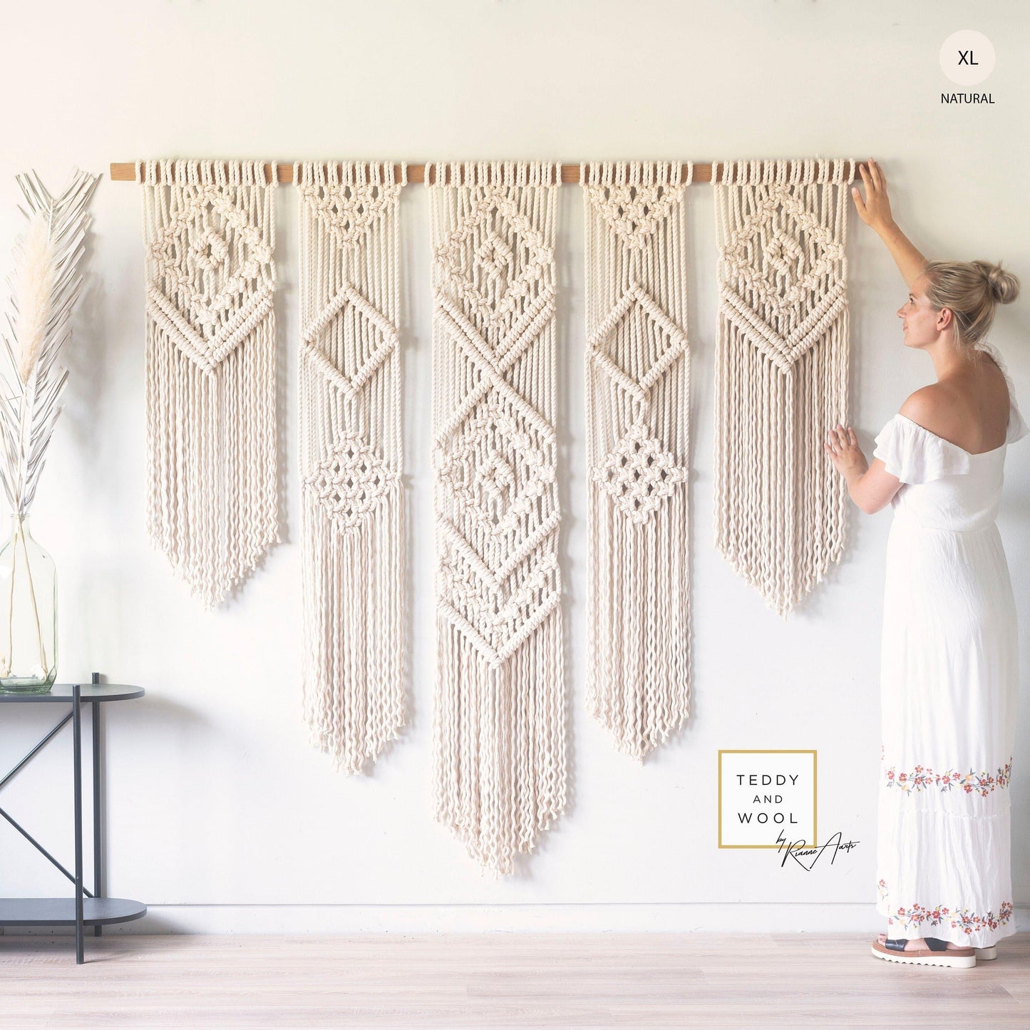 ISA Geometric Macrame Wall Hanging - Dyed Wall Tapestry - MAIA HOMES