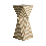 Ivory and Tan Stardom Bone Inlay Side Table