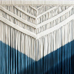 Jaclyn Wall Hanging Macrame Tapestry - Dyed in a Blue Gradient