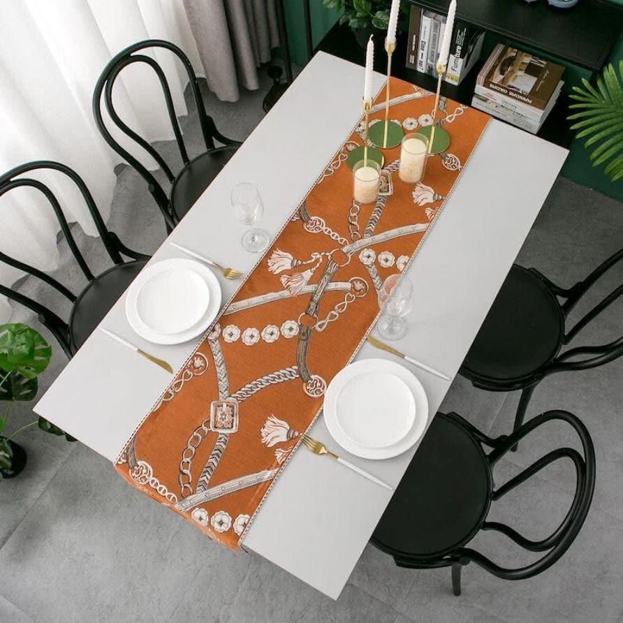 Jacquard Chain Printed Table Runner