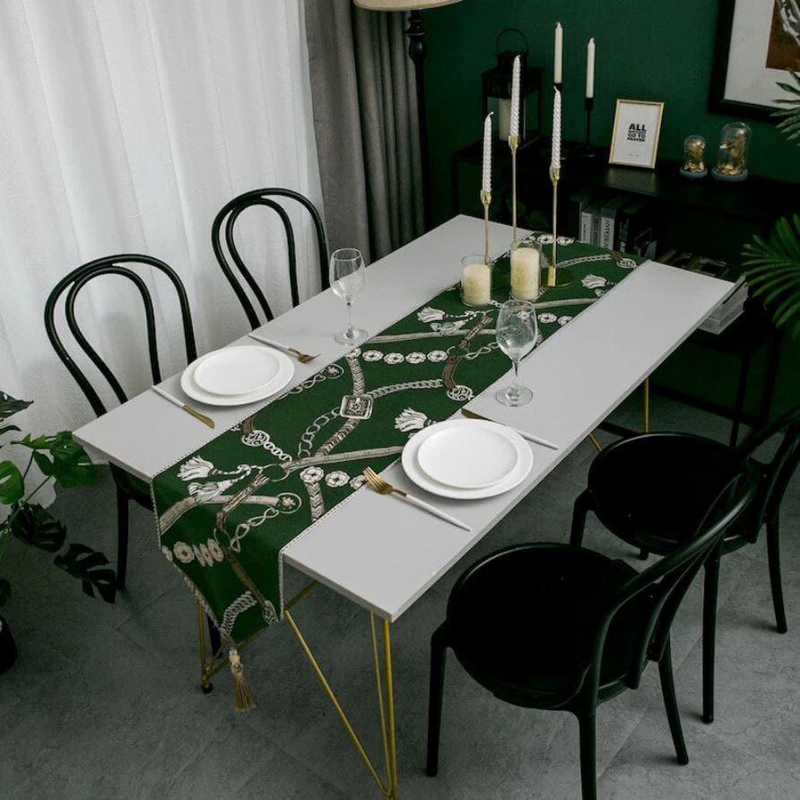 Jacquard Chain Printed Table Runner