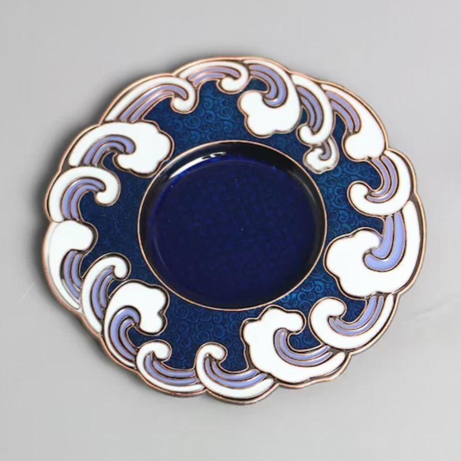 Japanese Enamel Incense Holder Dish