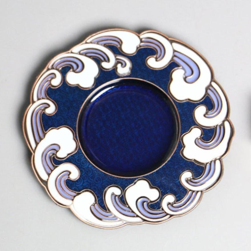 Japanese Enamel Incense Holder Dish