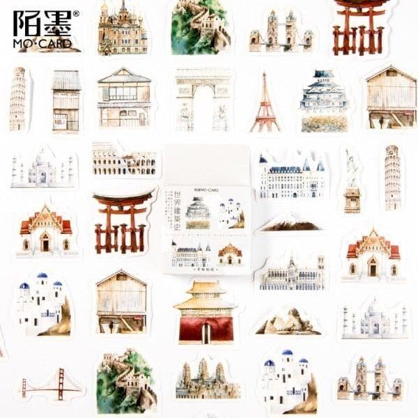 Japanese Scrapbooking Stickers Set - 45 pcs S