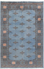 Javarak Blue Hand Knotted Area Rug 4' x 6'