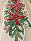 Jingle Leaves Beaded Table Runner