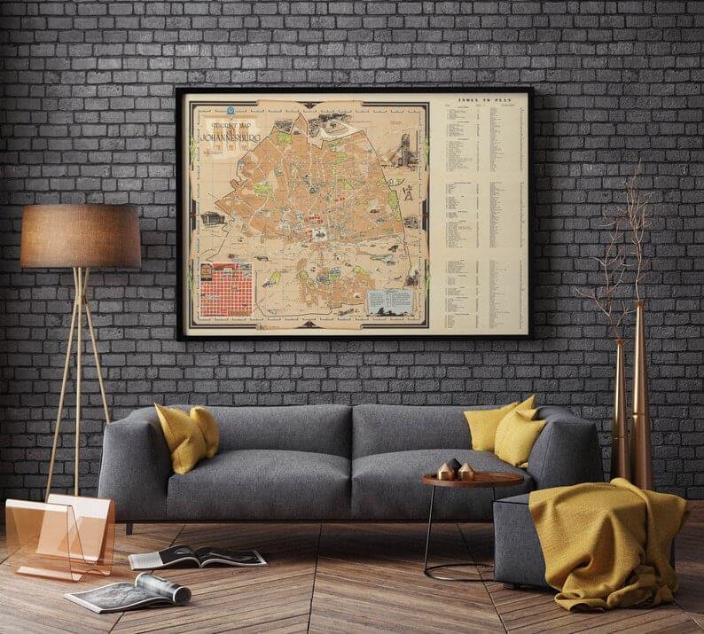 Johannesburg Map Print| Art History