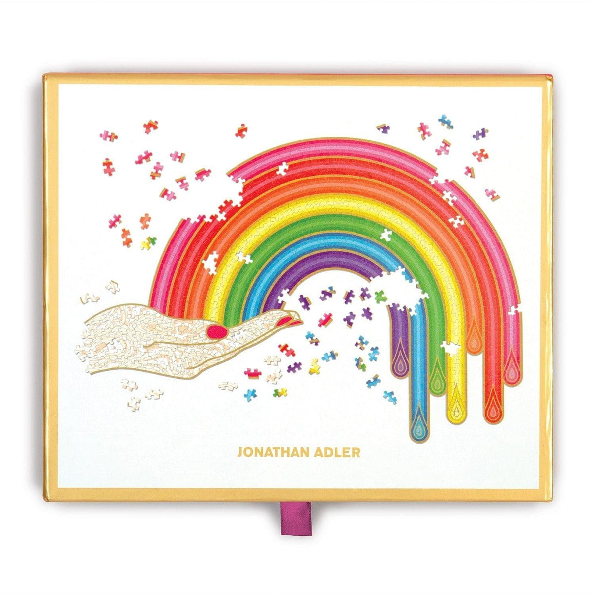 Jonathan Adler Rainbow Hand 750 Piece Shaped Jigsaw Puzzle