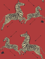 Jumping Zebras Peel and Stick Wallpaper