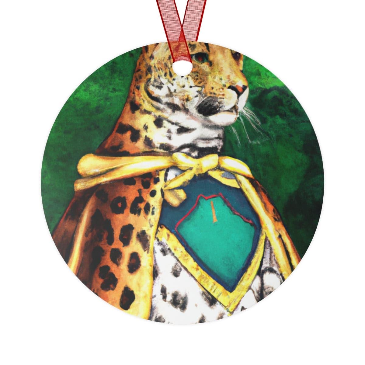 Jungle King Metal Ornaments Round One Size