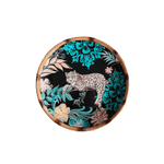 Jungle Leopard Floral Ceramic Plate 8.6"