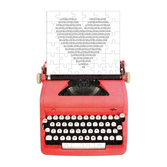 Just My Type Vintage Typewriter 100 Piece Mini Shaped Jigsaw Puzzle - MAIA HOMES