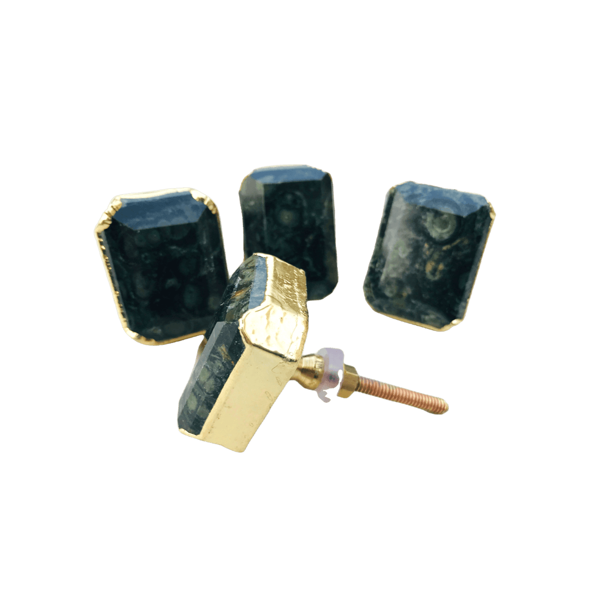 Kambaba Jasper Agate Cabinet Door Pull Handle - Set of 4