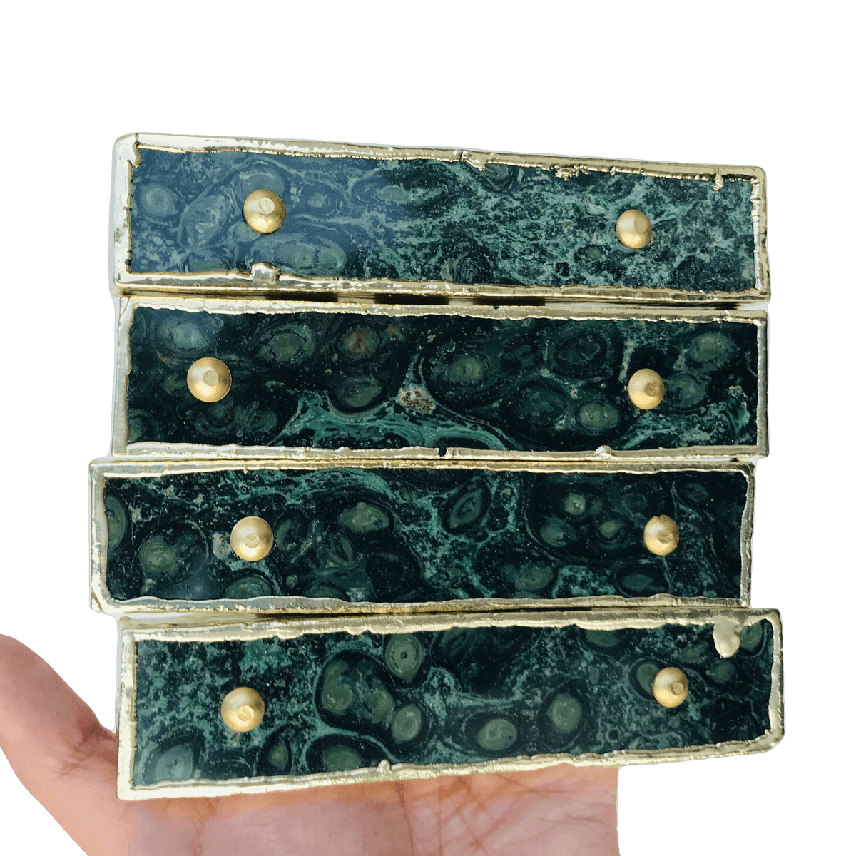 Kambaba Jasper Agate Cabinet Door Pull Handle - Set of 4