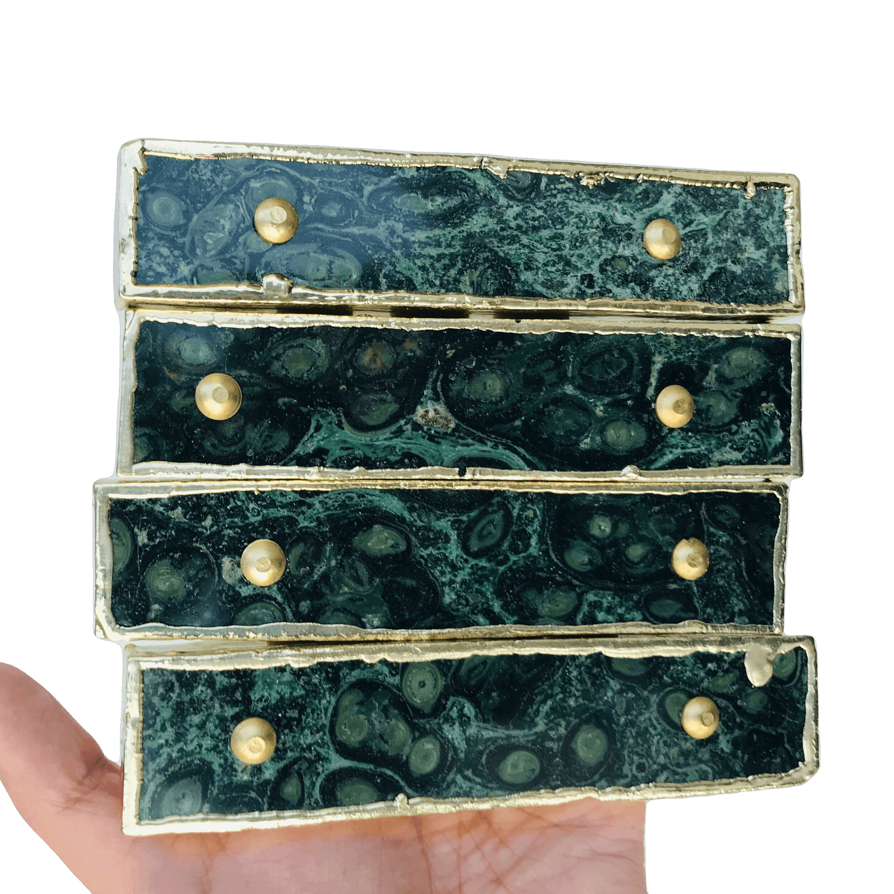 Kambaba Jasper Agate Cabinet Door Pull Handle - Set of 4