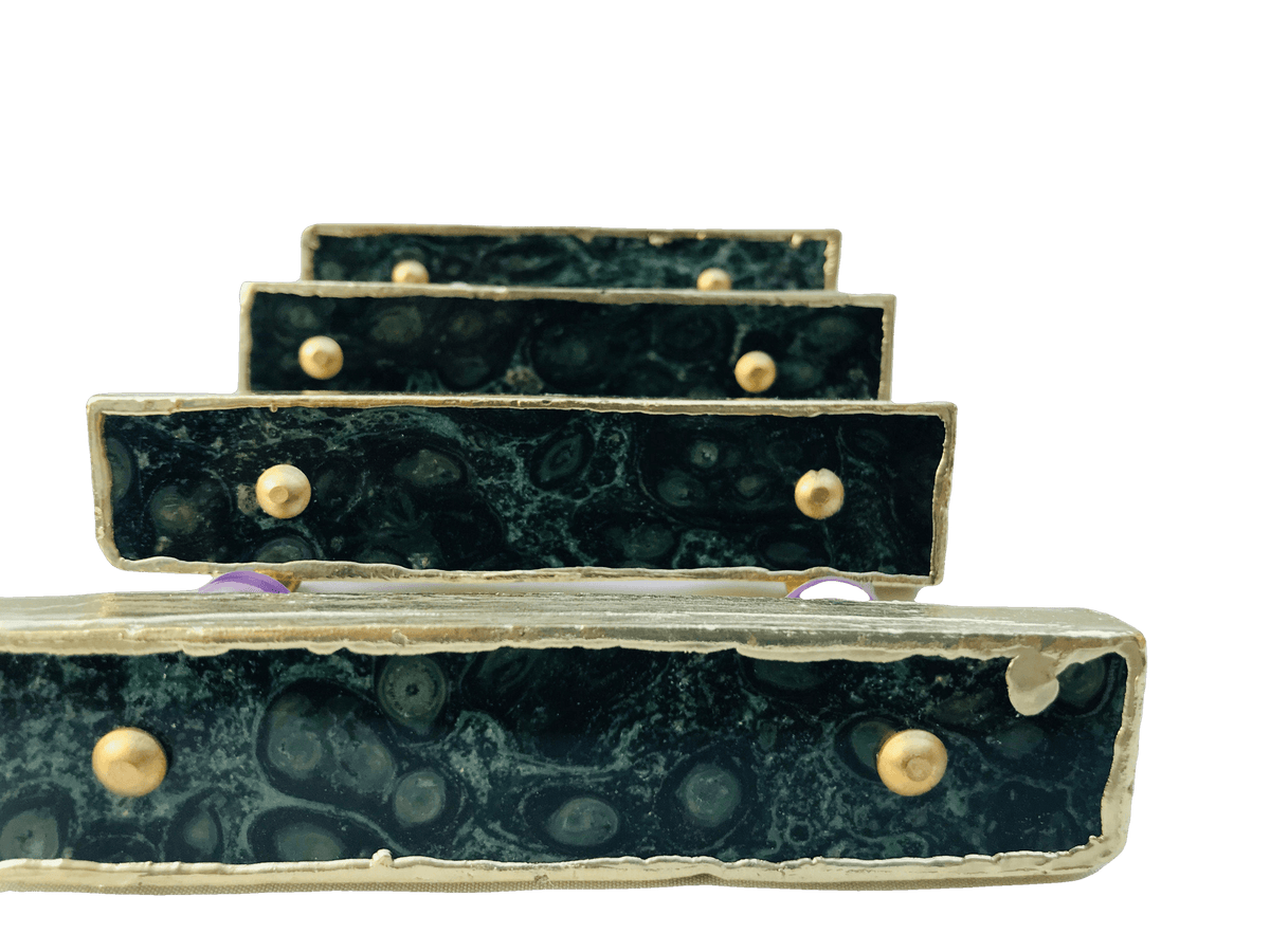 Kambaba Jasper Agate Cabinet Door Pull Handle - Set of 4