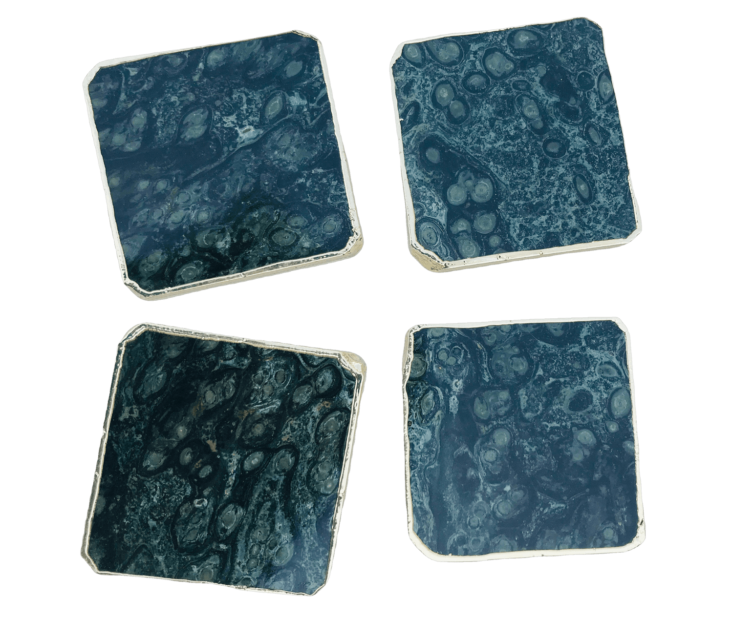 Kambaba Jasper Gemstone Coaster Set of 4