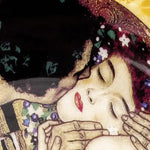 Klimt Kiss Oil Painting Decorative Wall Hanging Plate