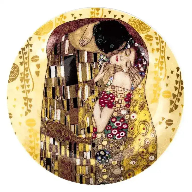 Klimt Kiss Oil Painting Decorative Wall Hanging Plate Kiss