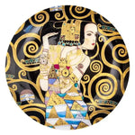 Klimt Kiss Oil Painting Decorative Wall Hanging Plate Lady Waiting
