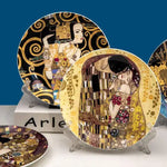 Klimt Kiss Oil Painting Decorative Wall Hanging Plate