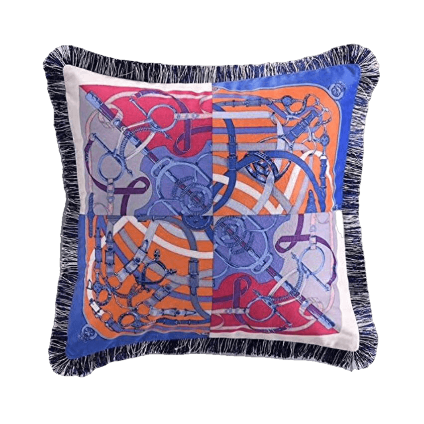 Knighthood Velvet Throw Pillow with Tassels