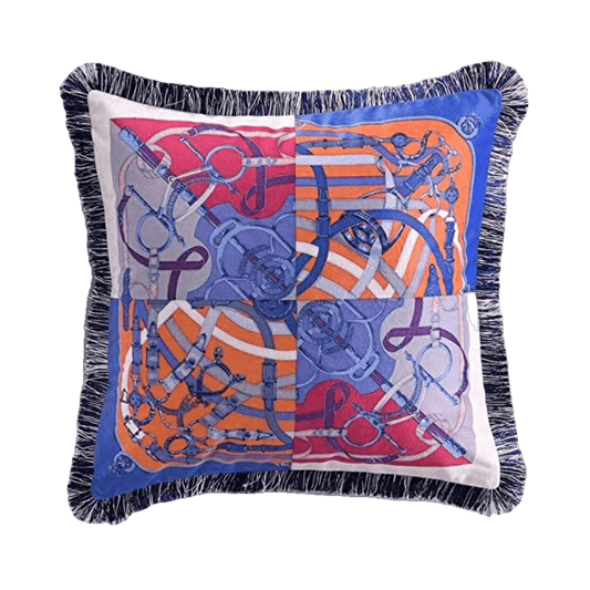 Knighthood Velvet Throw Pillow with Tassels - MAIA HOMES