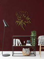 Koala Bear Metal Wall Hanging Decor Gold