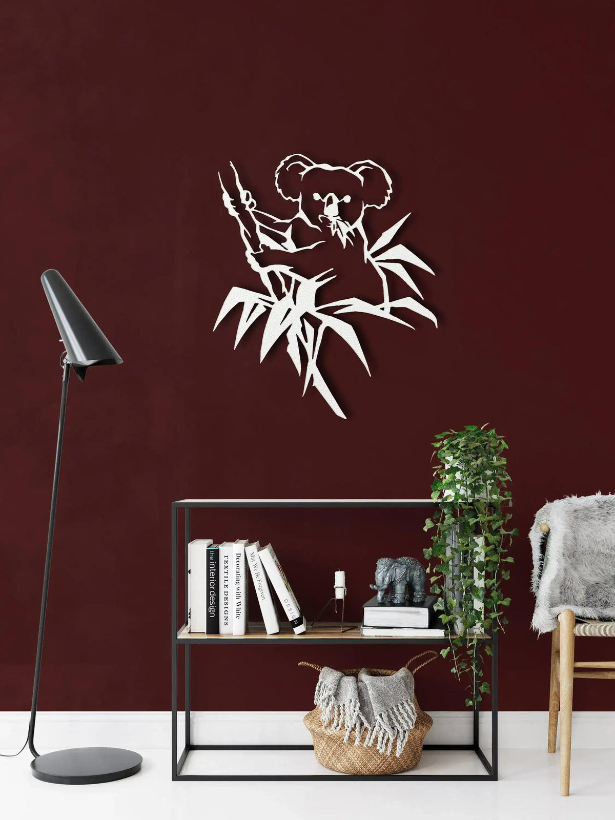 Koala Bear Metal Wall Hanging Decor