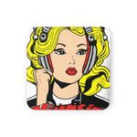 La Blonde IV Cork Back Coaster Square 3.75" Ã— 3.75" Cork