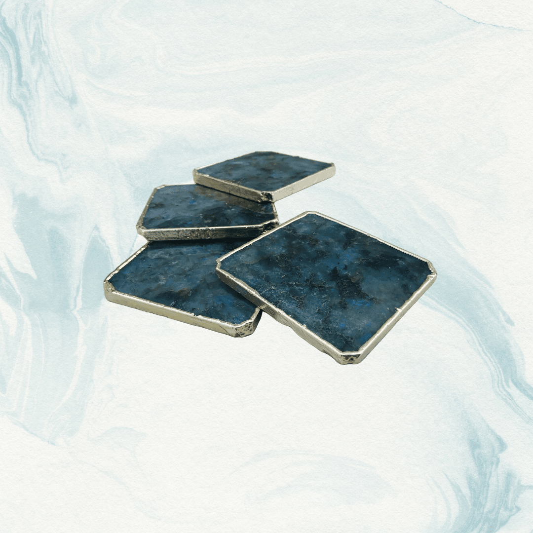 Labradorite Agate Coaster - Set of 4