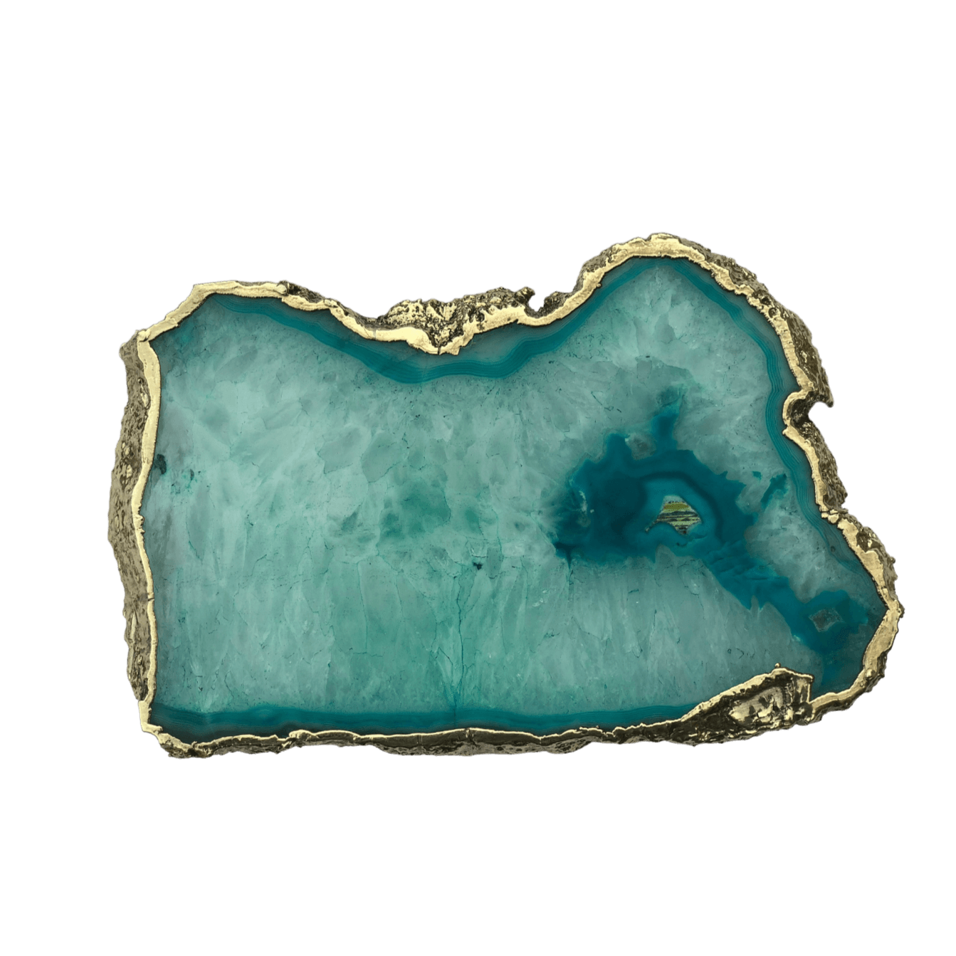 Large Aqua Agate Cheese platter Tray