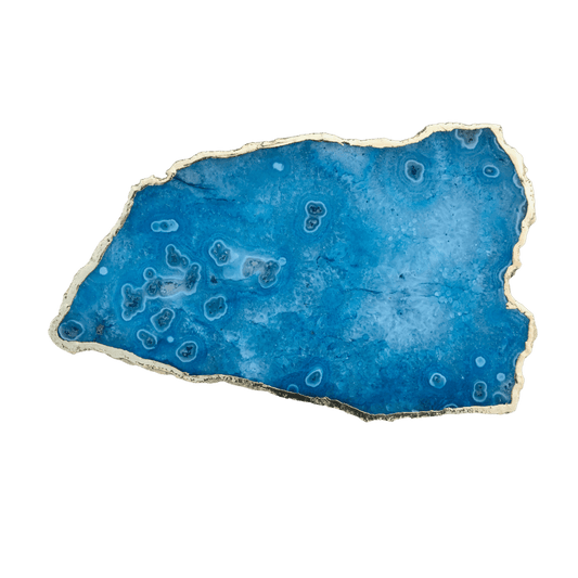 Large Blue Agate Cheese Platter Tray - MAIA HOMES