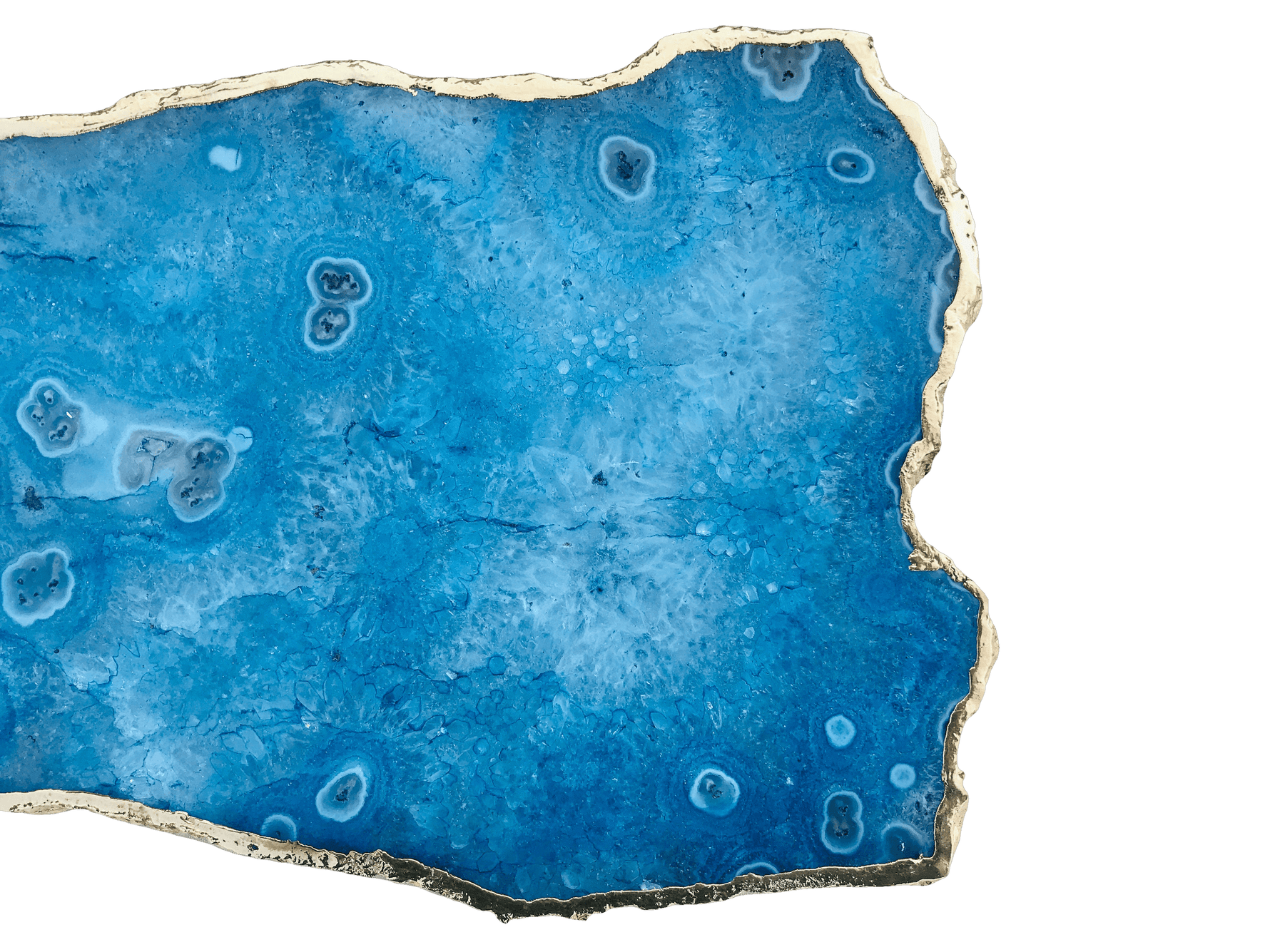 Large Blue Agate Cheese Platter Tray