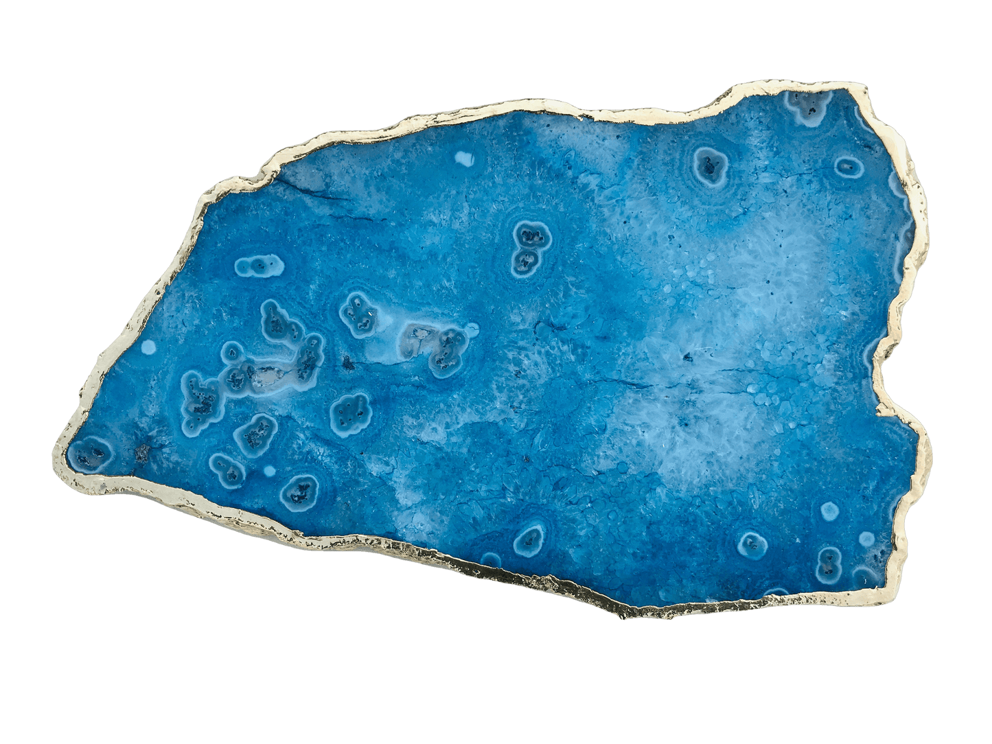 Large Blue Agate Cheese Platter Tray