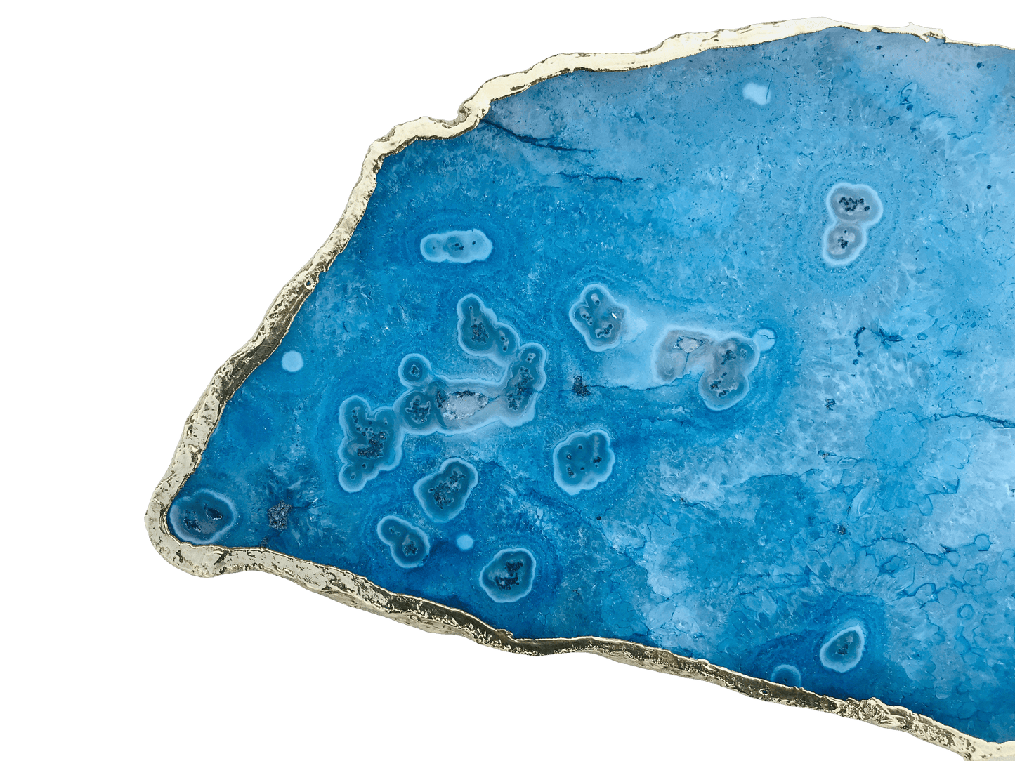 Large Blue Agate Cheese Platter Tray - MAIA HOMES