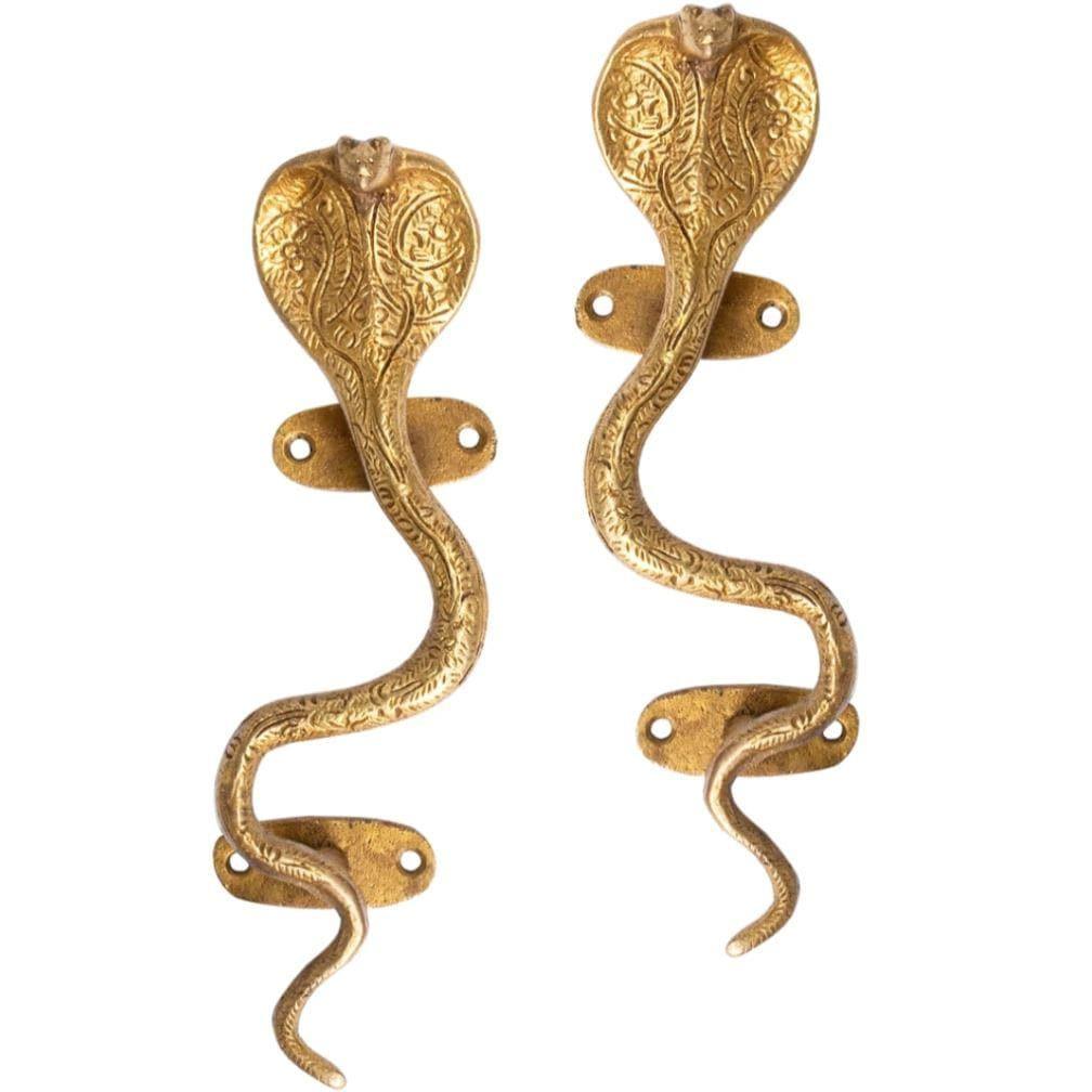 Large Brass Cobra Door Pulls