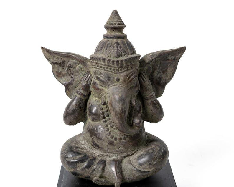 Large Bronze Sitting Ganesh Statue